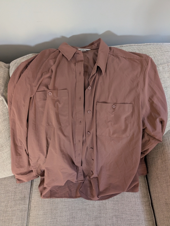 Eddie Bauer Tops - Eddie Bauer Women's Button-Up Blouse in Dusty Rose